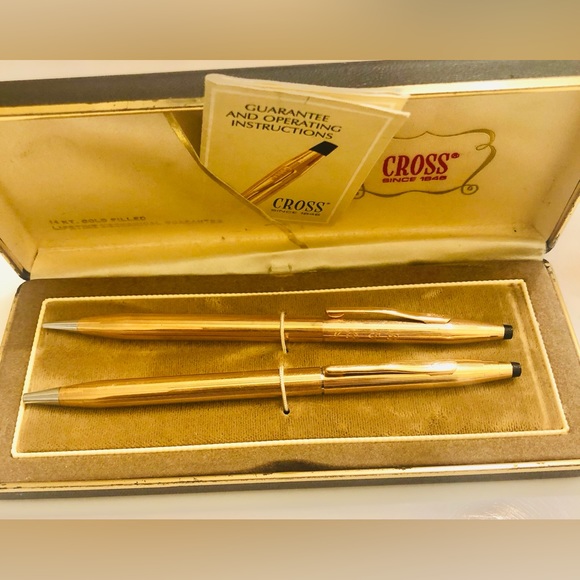 Antique 14kt Gold-Filled Cross Ballpen and Pencil Set